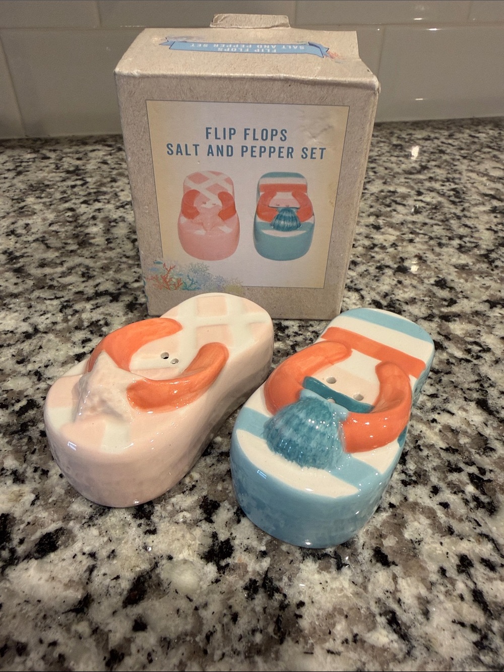 3”Flip Flops Salt & Pepper